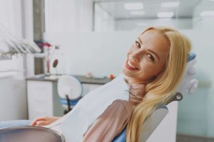 woman smiling